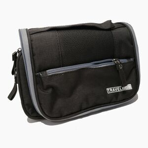Travel Fun Travel Bag Black 9.5" x 5" wet storage compartment dry/wet separation